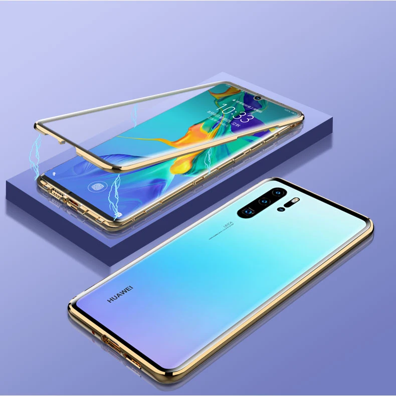 Роскошный защитный Магнитный чехол на весь корпус для huawei P30 P20 lite Pro 360, задняя крышка из закаленного стекла huawei mate 30 20 Pro Чехол