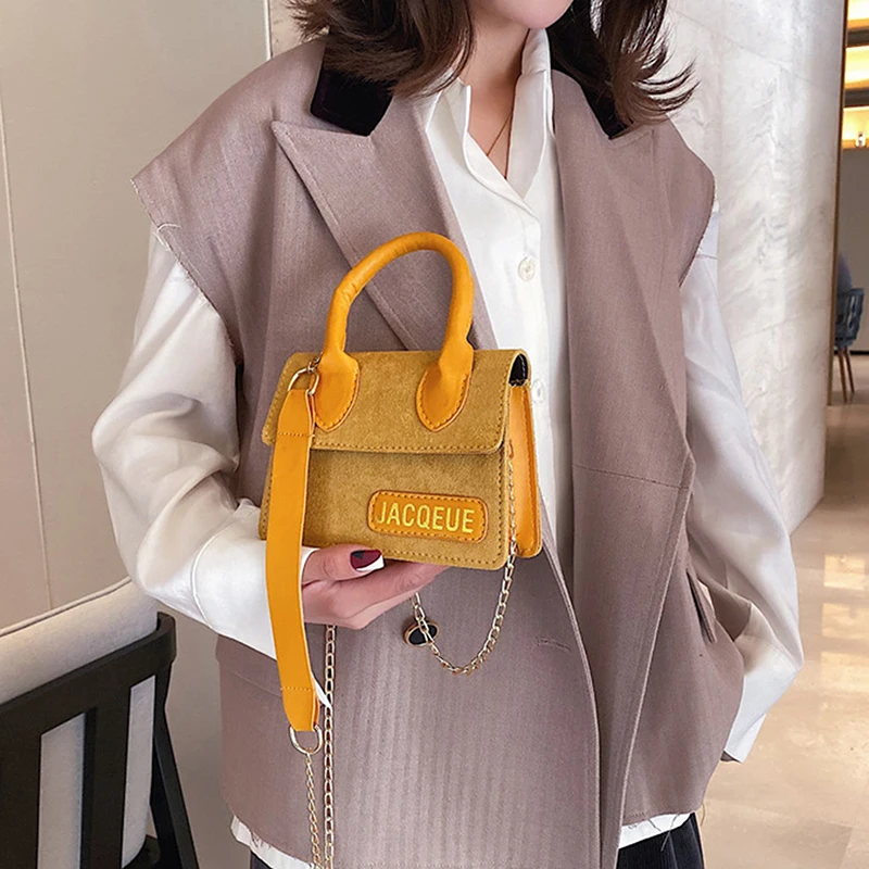 

2021 Women's Mini Crossbody Bags Retro Frosted Leather Chain Bag Ladies Shoulder Bag New Simple PU Wallet Phone Handbags