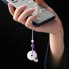 Белая Нефритовая безопасная Пряжка, подвеска из нефрита, стандартная цепочка, подвеска для сумки, необычный подарок, подвеска для телефона