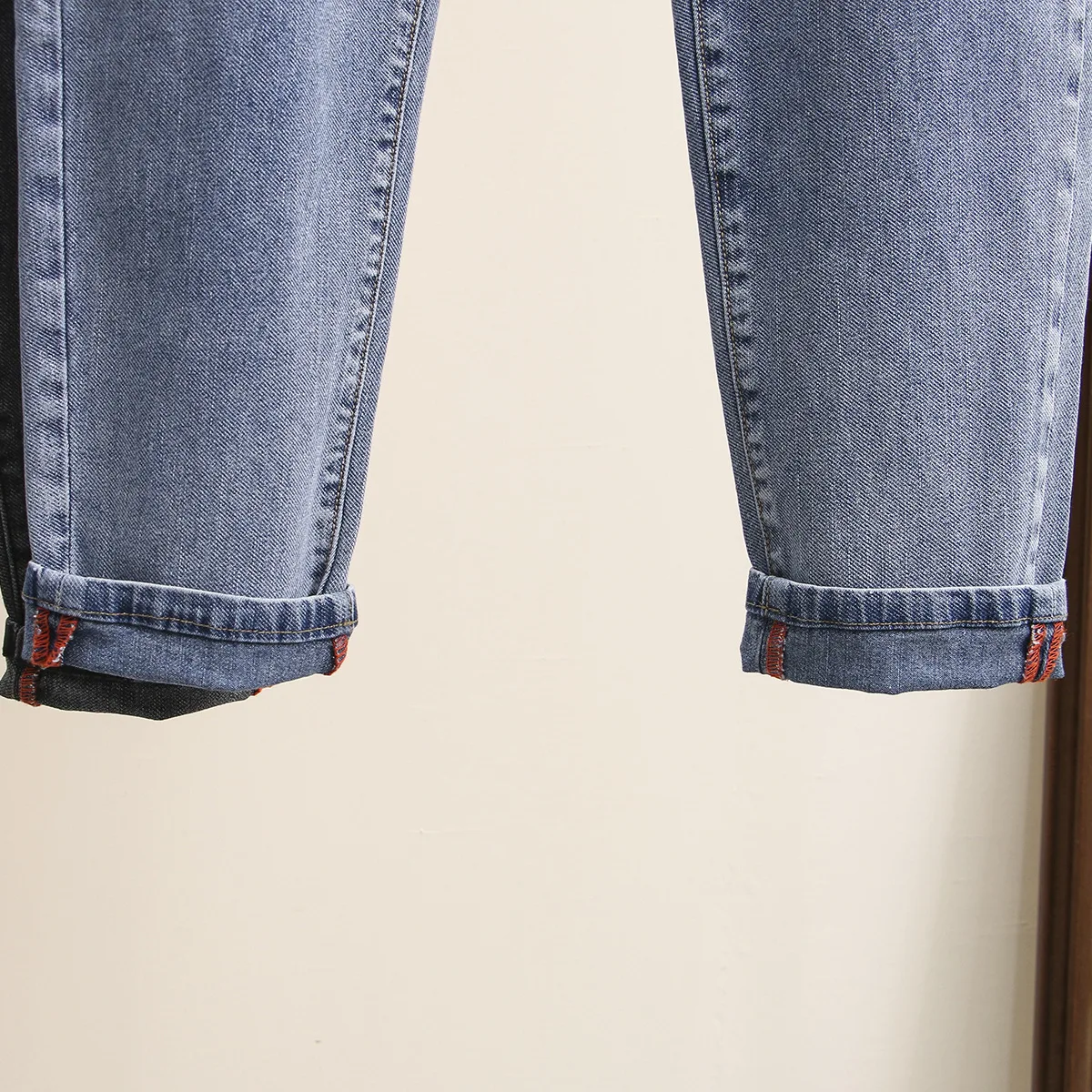

Women Jeans 2021 Spring Plus Size Pencil Pants Casual Female Denim Trousers Elastic Waist Splice Stretch Plus Size Bottoms