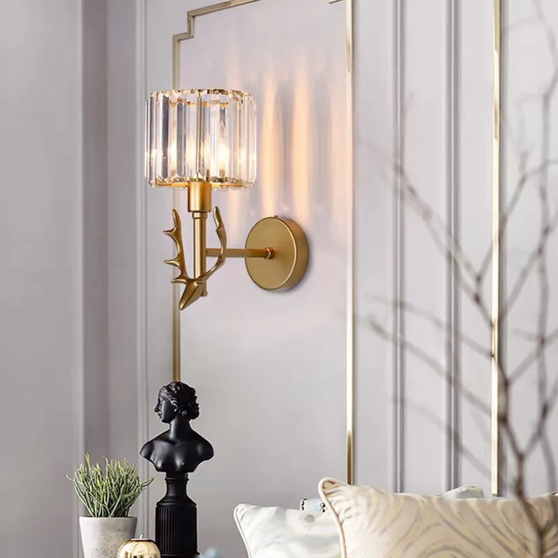 С украшением в виде кристаллов бра Спальня настенный светильник Гостиная