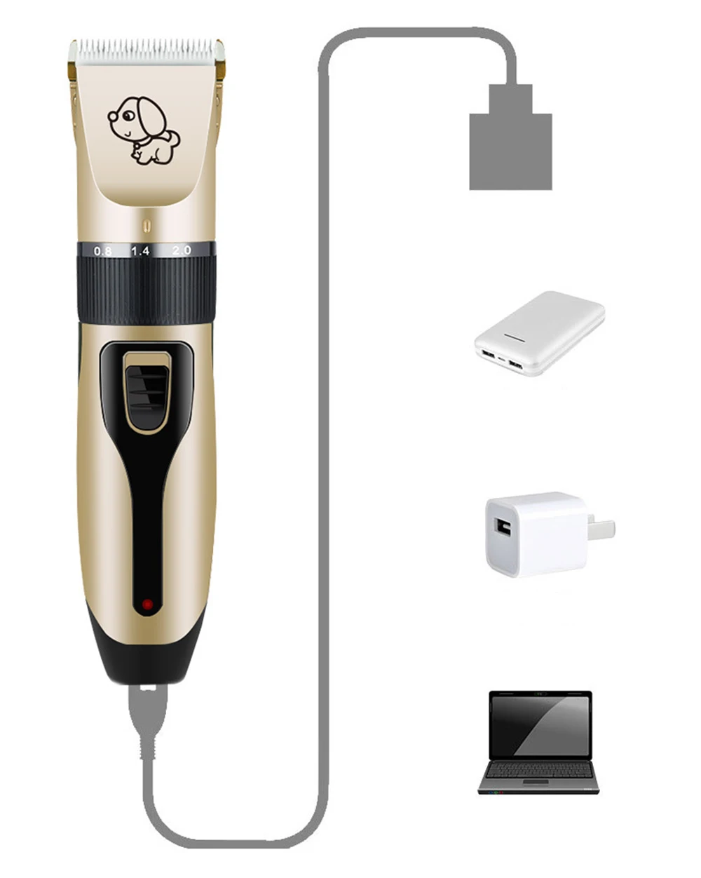 

Electric Pet Clipper Dog Hair Clipper For Dogs Reachageable Trimmer Haircut Cat Hair Cutting Remover Machine Grooming Kit