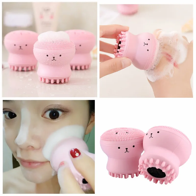 Силиконовая Очищающая щетка для лица очищающее средство очищения пор
