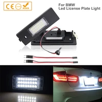 2pcs no error led number license plate light lamp car acceessories for bmw e81 e87 f20 f21 e63 e64 f06 f12 f13 e85 e86 e89 z4 i3