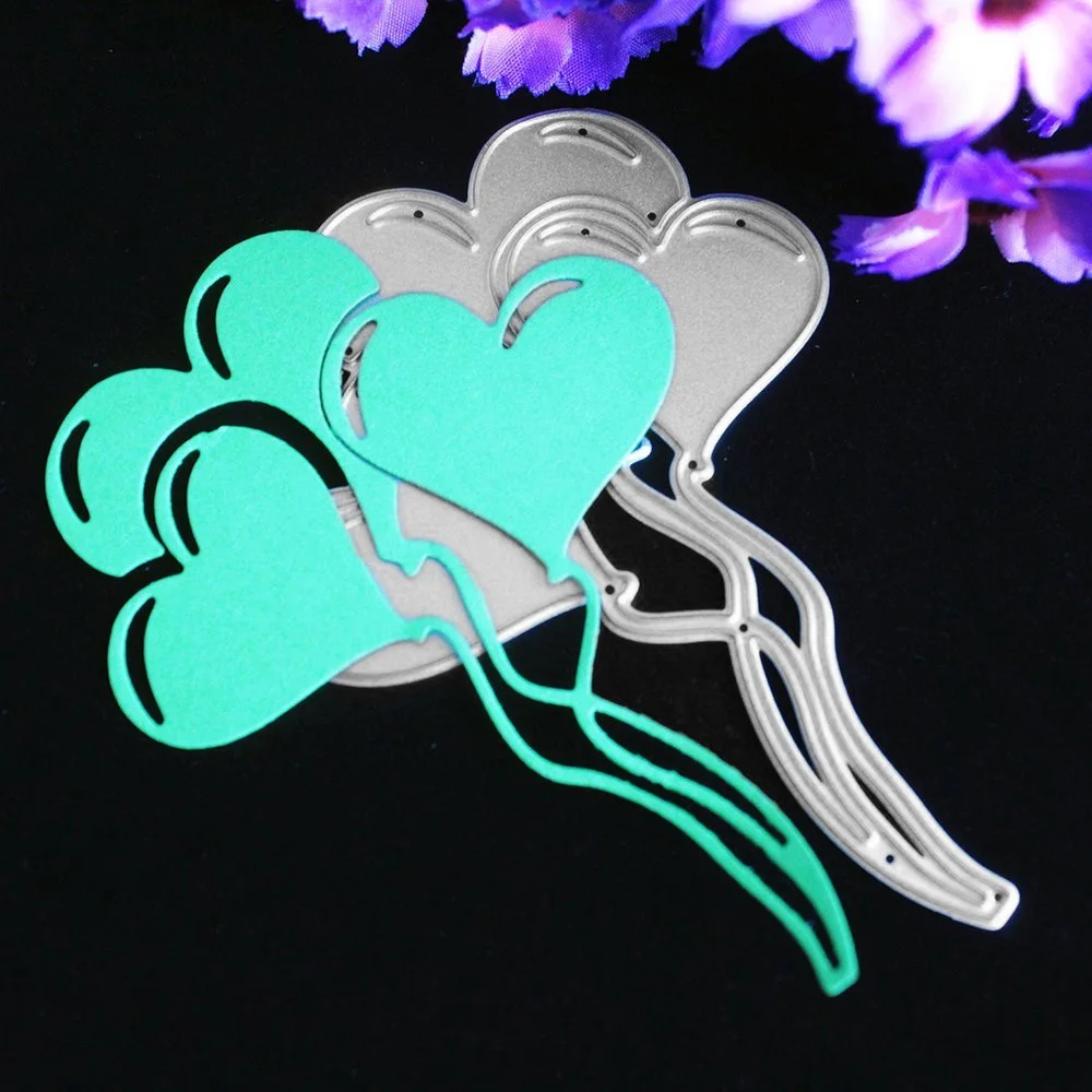 Металлический трафарет из углеродистой стали в форме любовного сердца и