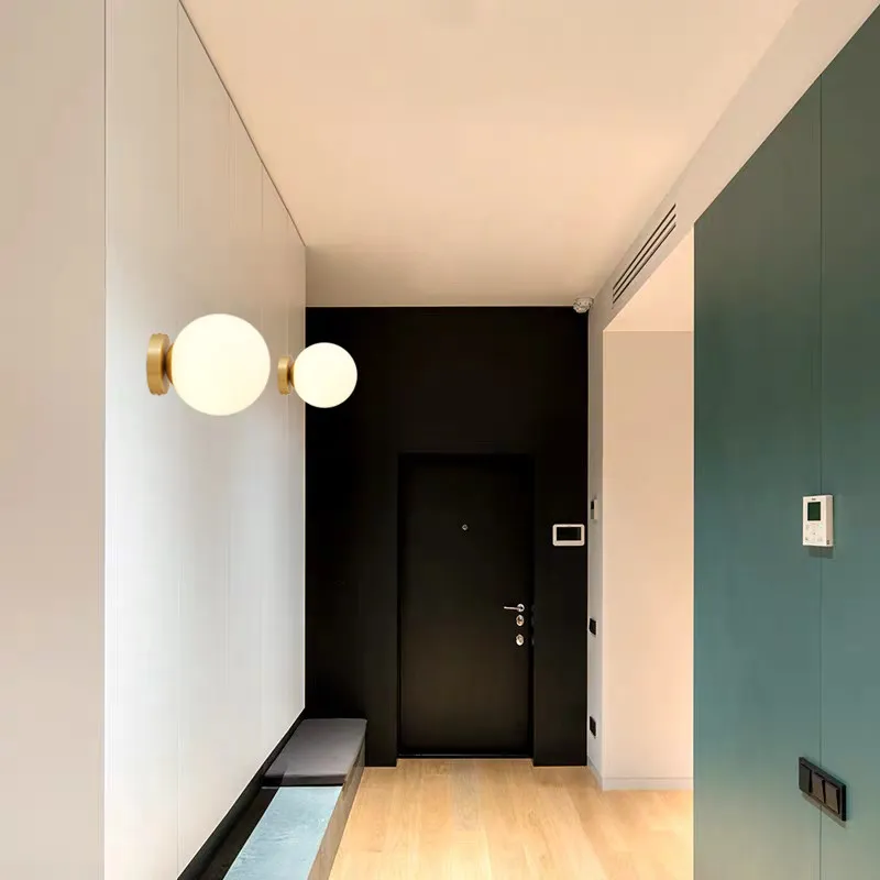$65.26 Nordic S Dia 12cm Acrylic Ball Ceiling light 2 way Wall decoration modern Staircase Balcony Corridor porch Bedside Ceiling lamp