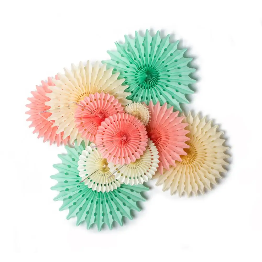 11 шт. бумажная розетка веерные розетки подвесные бумажные Цветочные украшения