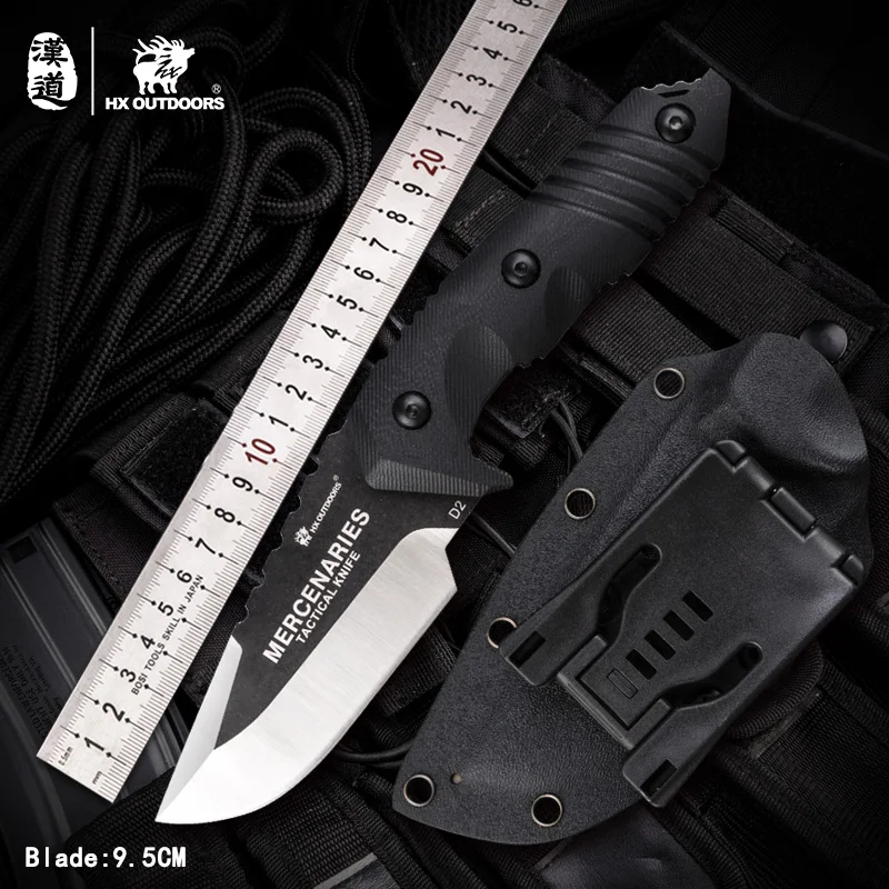 HX охотничий армейский нож для выживания на открытом воздухе высококлассный D2 из