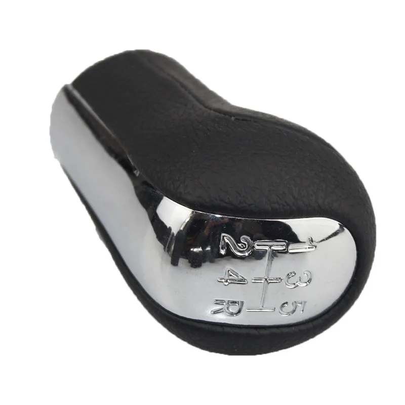 

Leather Chrome 5/6 Speed Gear MT Shift Knob Lever HandBall Gaiter Boot Cover Fit For Toyota Corolla AYGO Verso RAV4 YARIS VITZ