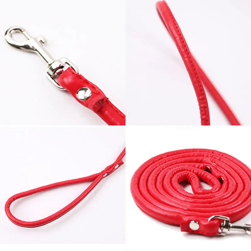 

120cm Dog Harness Soft PU Leather Pet Leash For Small Medium Dogs Pet Training Walking Traction Rope Puppy Leash Pet Products