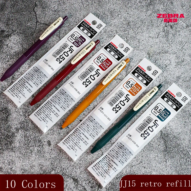 

5/10Pcs Zebra Limited Retro Color JF-0.5 Gel Refill Suitable for JJ15 Student Exam Multicolor Student Supplies