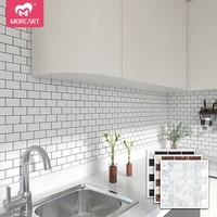 MORCART Peel and Stick Tiles home decor Self Adhesive Tile Stickers wall sticker White Wallpaper for Kitchen Bathroom Room