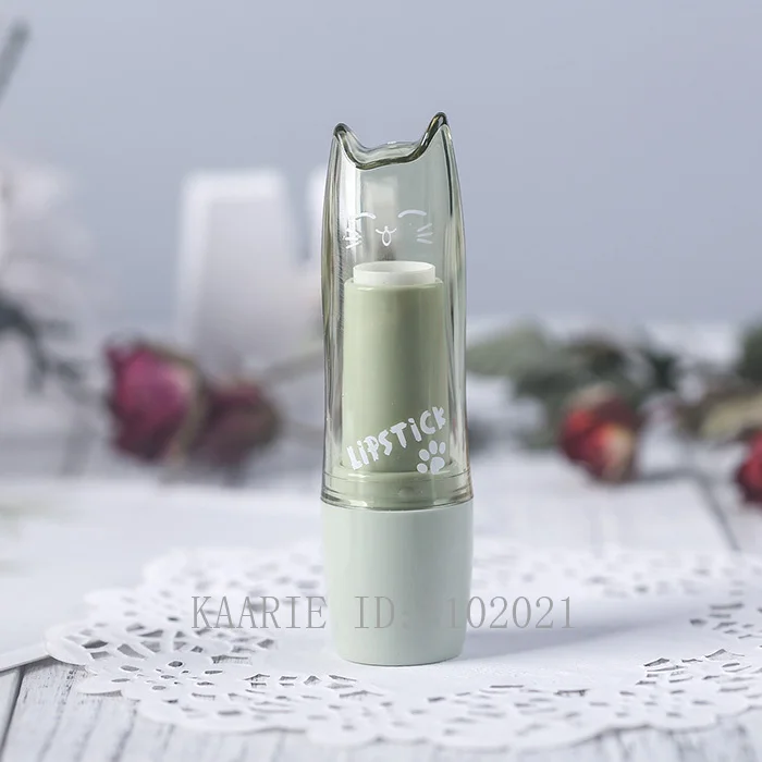 

10/30/50pcs Green Cat Transparent Empty Lipstick Tube 12.1mm Lip Balm Bottle Lipstick Shell Packaging Cosmetics Refillable