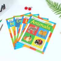 learn with stickers scene sticker book for kids early childhood education enlightenment puzzle book childrens gifts free ship