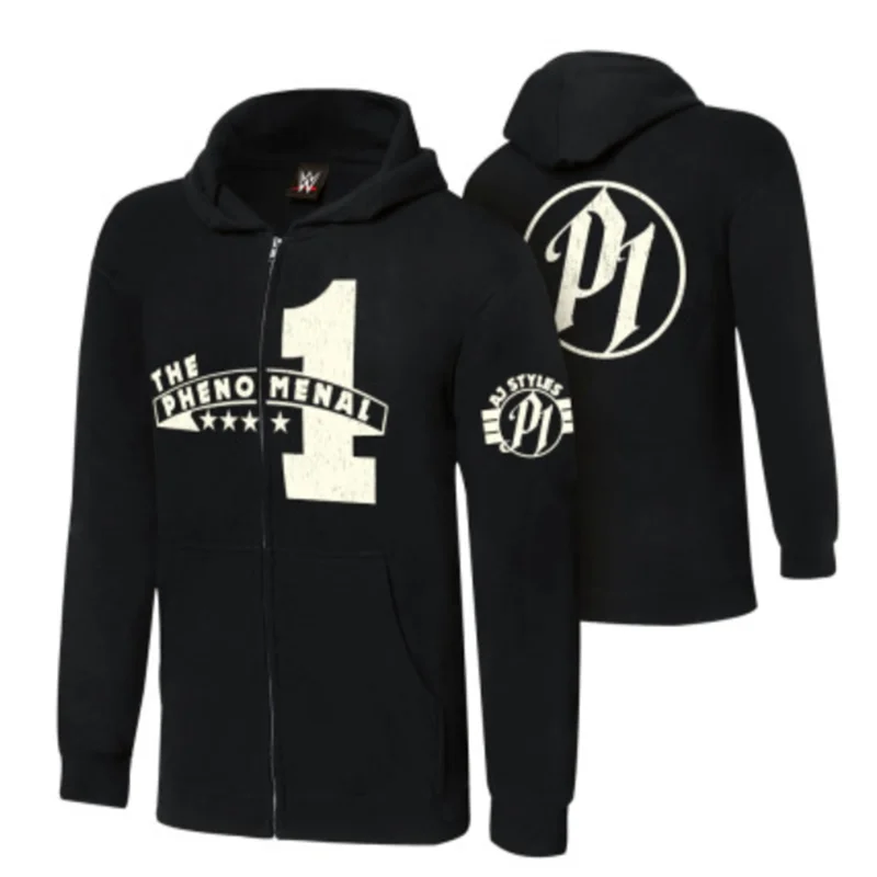 

2021 AJ Wrestling Match Men's Hoodie Sweatshirt Streetwear Hoodie Men's European Size Oversized Sweatshirt Zip Hoodie
