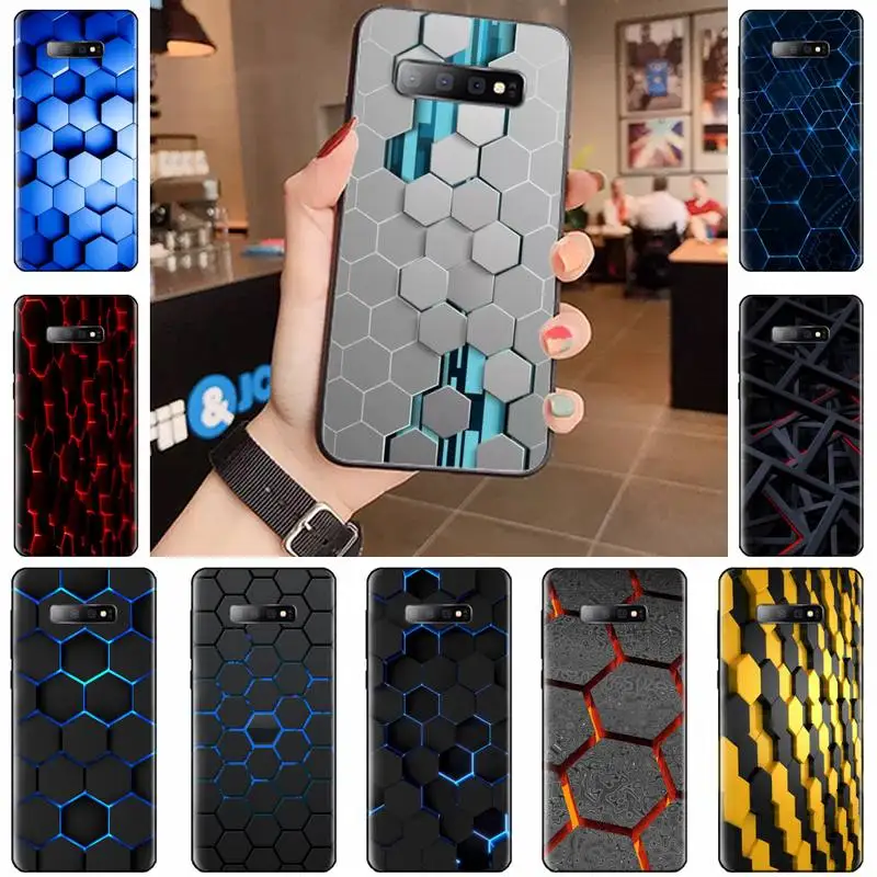 

Hexagonal lattice cool IT Phone Case For Samsung Galaxy S5 S6 S7 S8 S9 S10 S10e S20 edge plus lite Cover Funda Shell