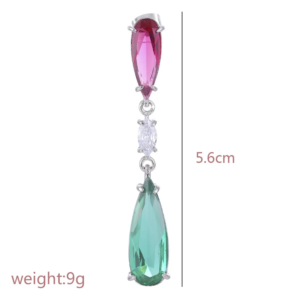 

Fashion Temperament European and American Simple Atmosphere Water Drop Long Earrings Girl New Stud Earrings Pair/Set