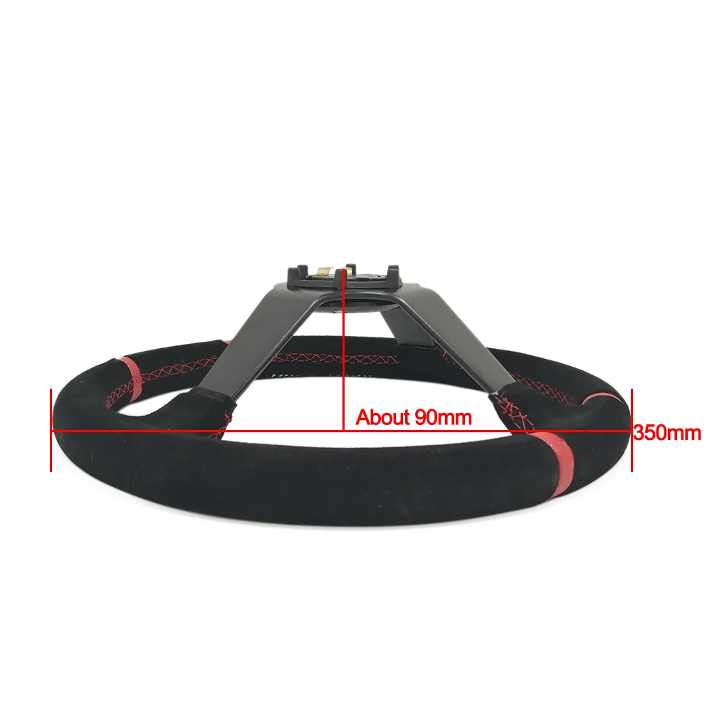 Универсальный 14 дюймов 350 мм замшевый автомобильный гоночный спортивный руль