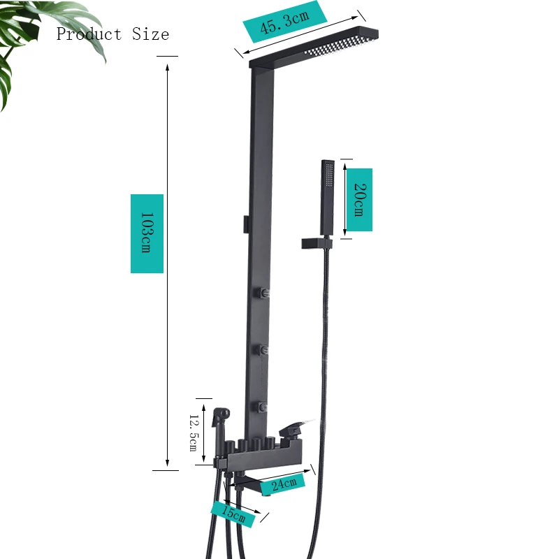 Смеситель для душа с дождевой насадкой кран из латуни ванны душевая панель