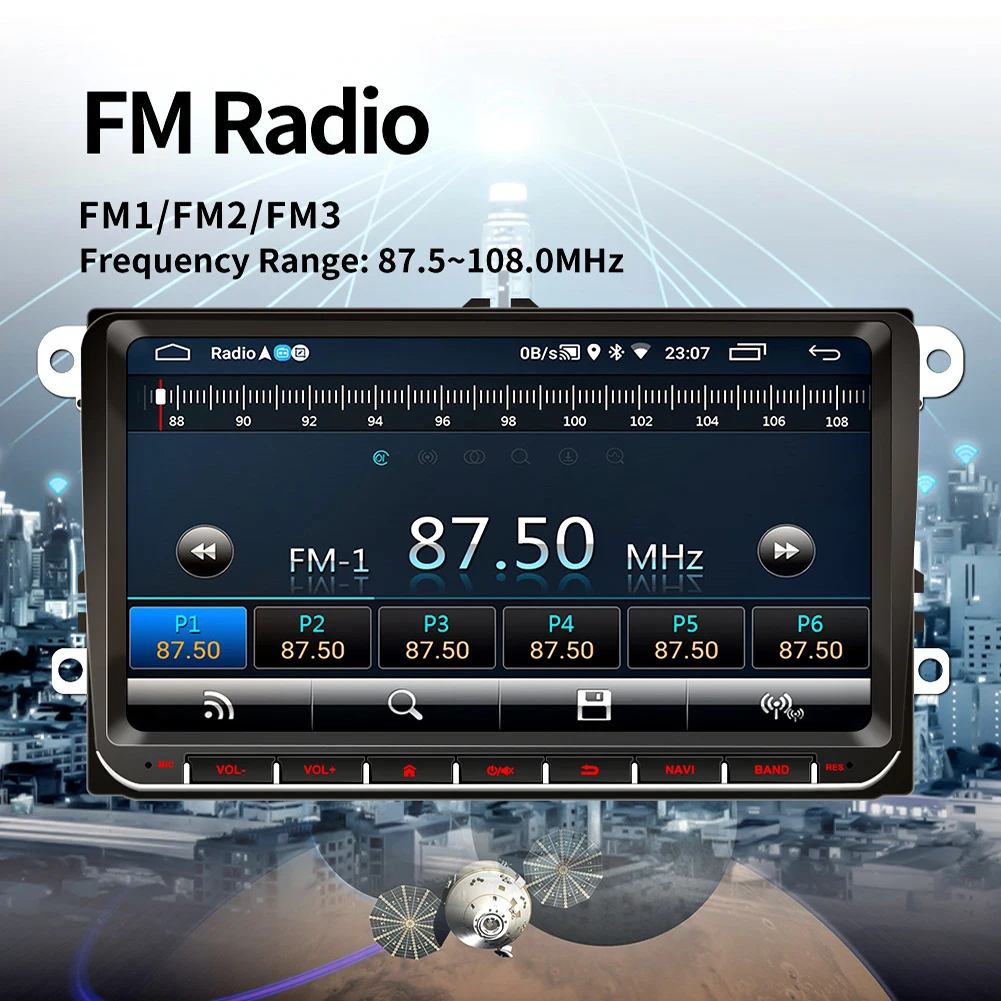 9 дюймовый 2Din Android двусторонний Автомобильный видео Радио GPS навигация поддержка