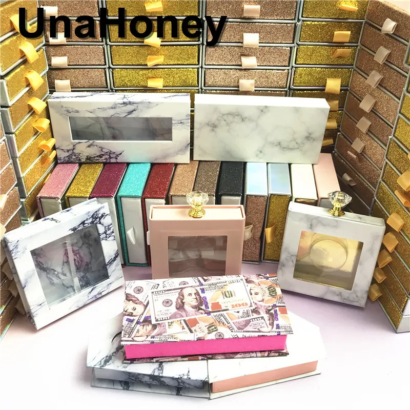 

2020 wholesale false eyelash packaging box lash boxes packaging custom logo faux mink lash strip empty vendors make up
