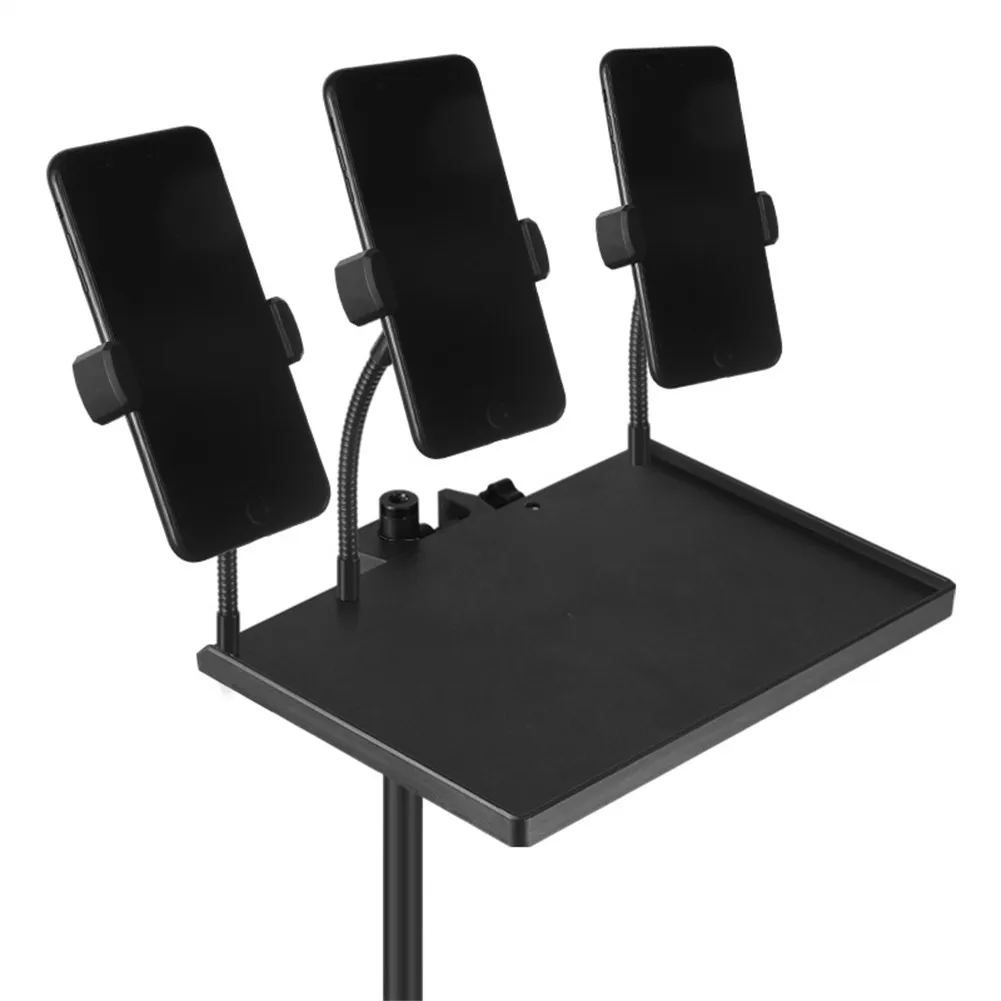 

240*175MM Microphone Stand Soundcard Tray Bracket Guitar Performance Live Phone HolderClip Smartphone Clip Holder