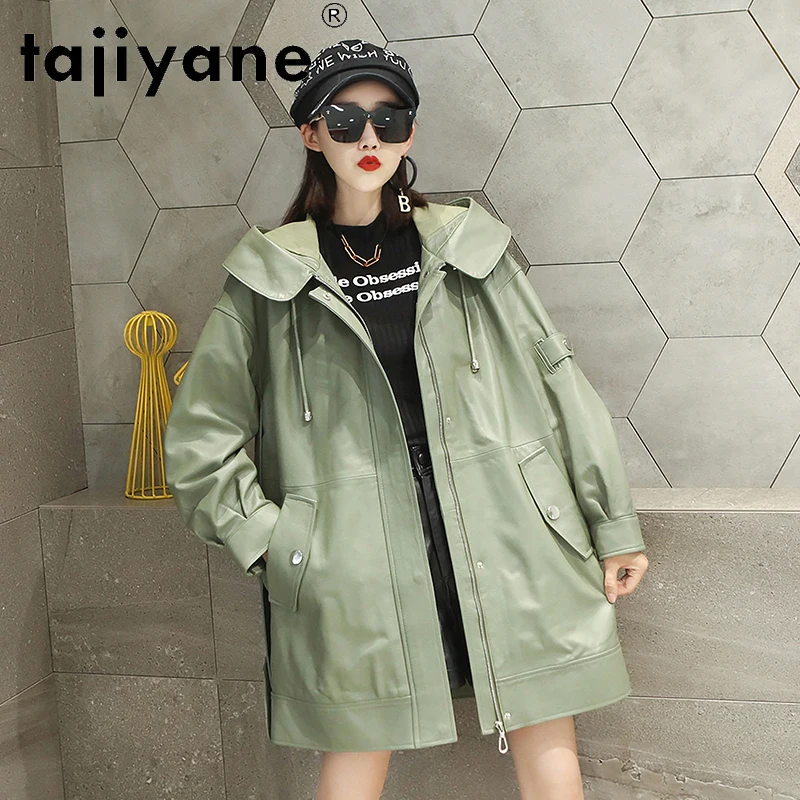 Женская куртка из овечьей шкуры Tajiyane натуральной в Корейском стиле весна-осень