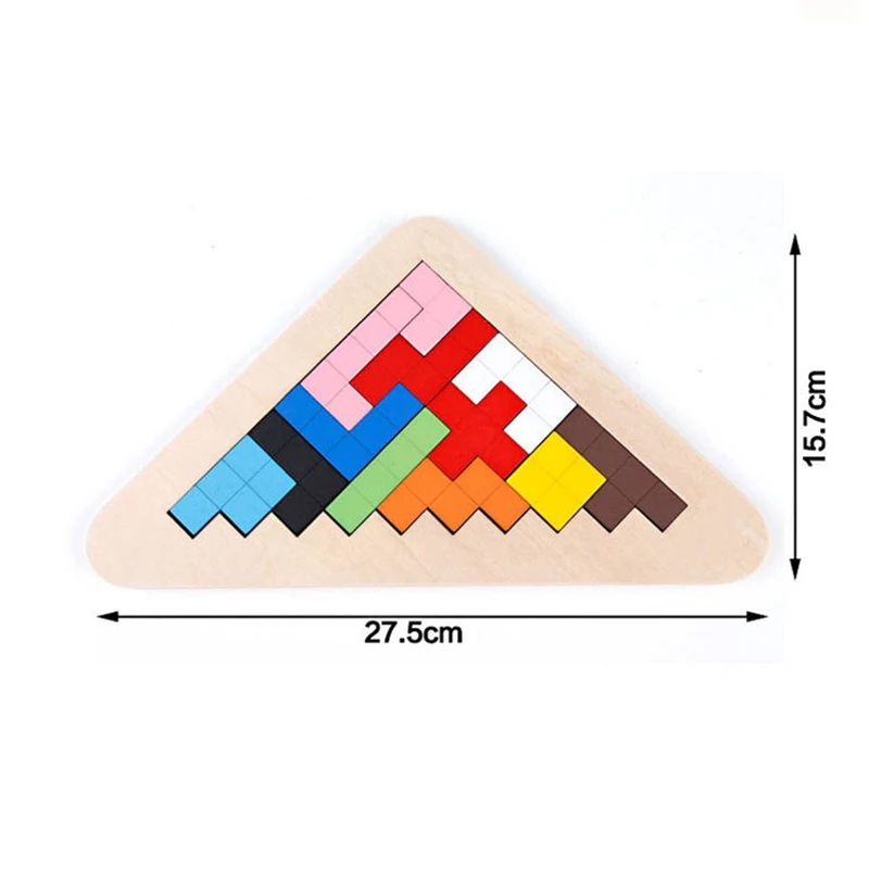 

Colourful Hexagonal Wooden Geometric Shape Jigsaw Puzzles Board Montessori toys Educational Intelligence Toys Children Gifts