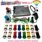 3D Pandora Сага EX Box 8000 в 1 Wi-Fi набор сделай сам 2 игры Аркадный Игровой шкаф 8 каналов джойстик переключатель типа кнопка с обучающим руководством