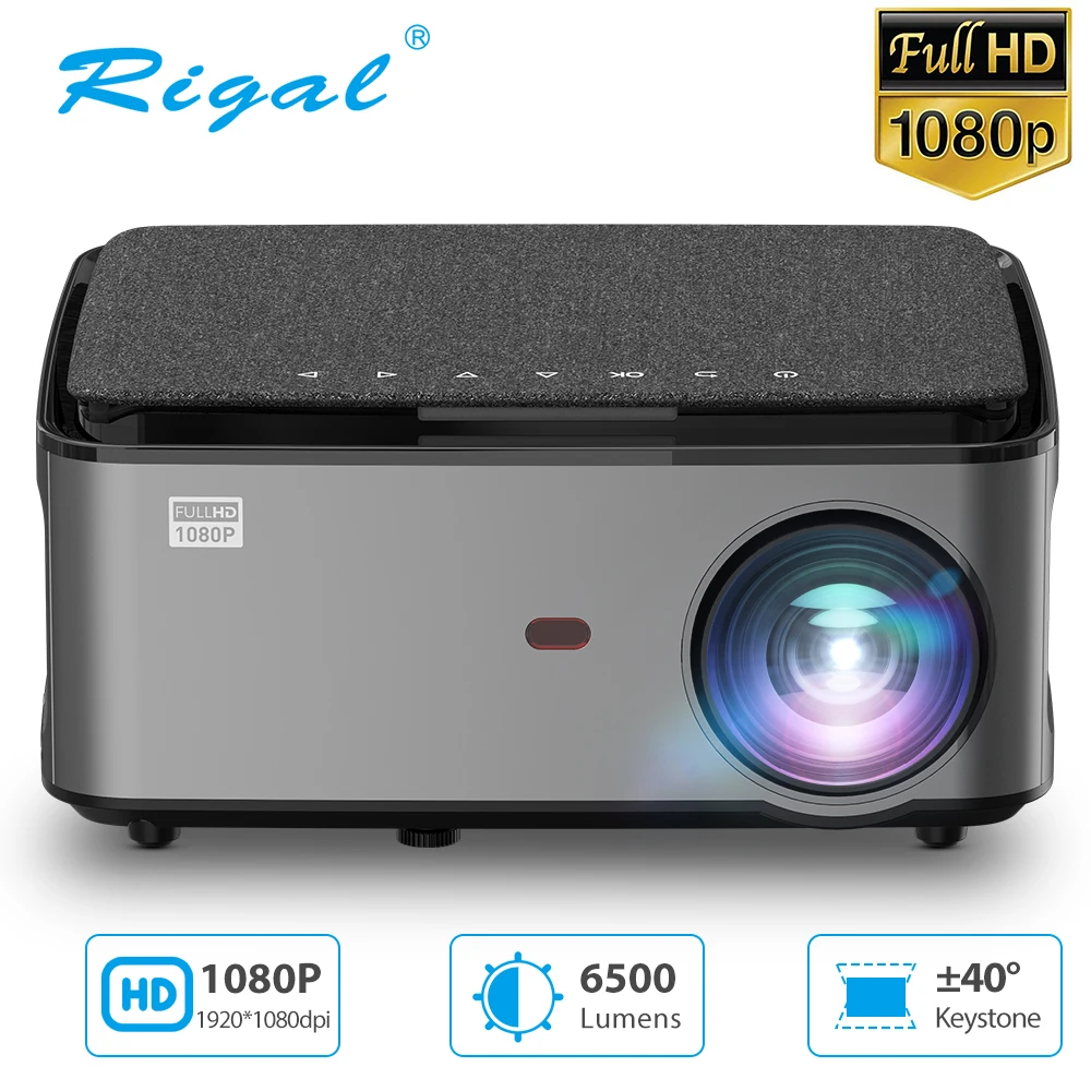 Проектор Rigal RD828 RD828W Full HD 1080P Wi-Fi мультиэкранный проектор родной 1920x1080P 3D домашний
