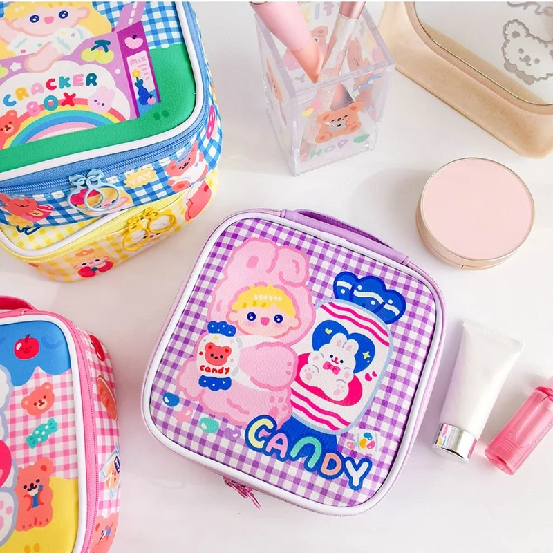 

Large Capacity Cartoon Cosmetic Brush Box Fashion Cute School Student Pencil Pen Case Bags for Gilrs Makeup Storage Pouch