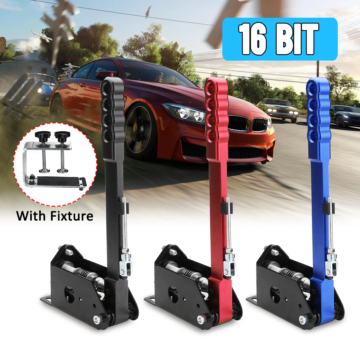 3 Color Universal-16Bit Hall Sensor USB Handbrake Drift Sensor Control Adjustable Height Clamp for G25 G27 G29 T500 DIRT-RALLY