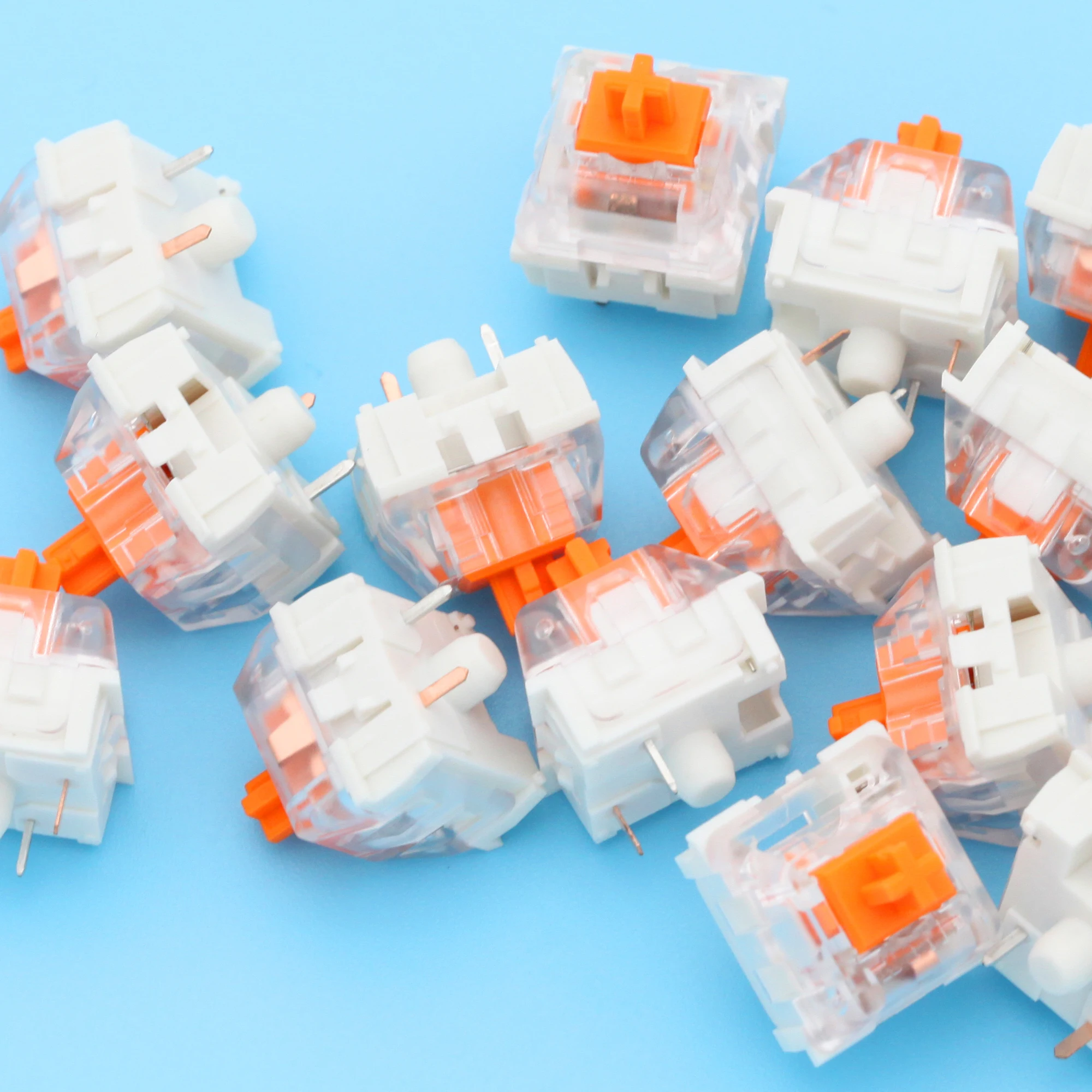 Светодиодная клавиатура x Kailh Sherbet 3 контактный 2pin RGB SMD Clickbar оранжевый 45g force mx