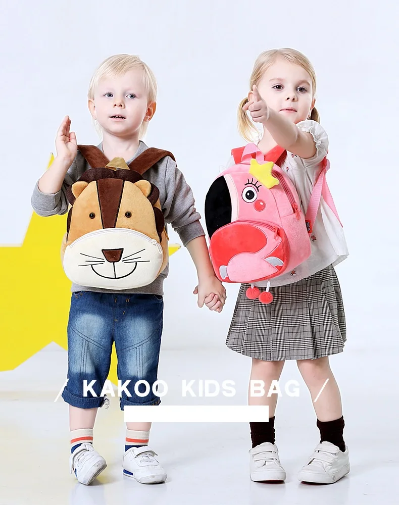 3D Супер Герой Мультфильм школьная сумка животный плюшевый рюкзак Детский