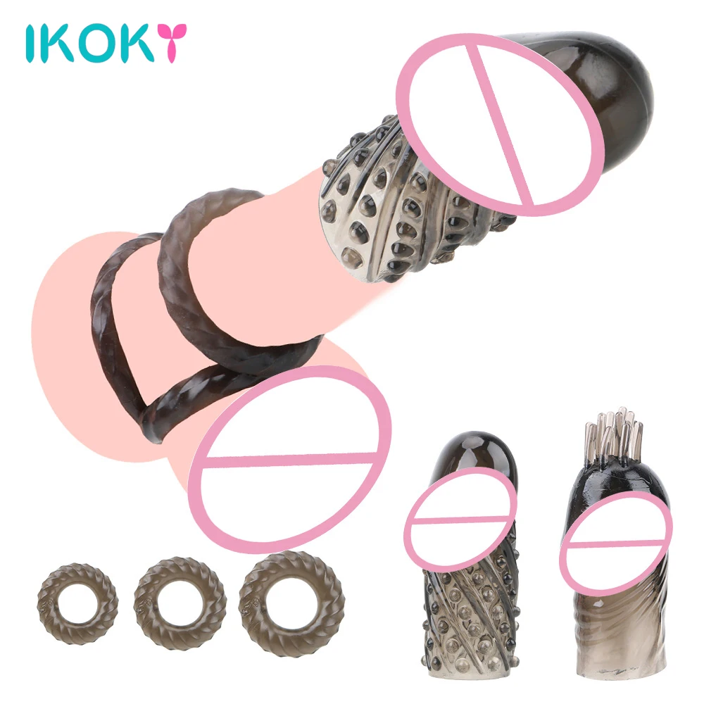 5 шт. шипы презервативы кольцо на член увеличение пениса для мужчин Т удлинитель