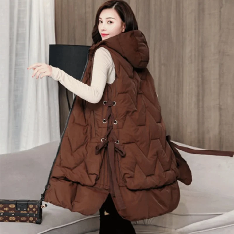 Пуховое пальто жилет женская осенняя и зимняя одежда 2019 Новая Модная хлопковая