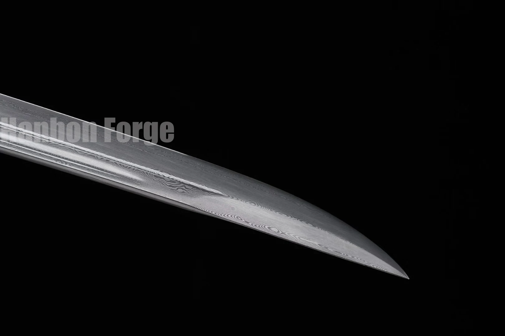 

Qianlong Dragon Chinese Sword Dao Sabre Folded Steel Blade Ebony Scabbard