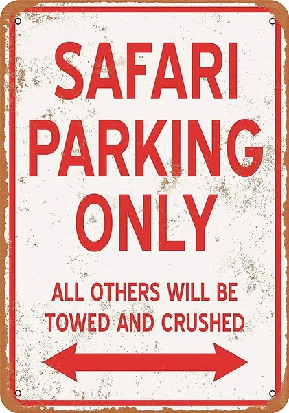

SAFARI Parking Only Retro tin sign nostalgic ornament metal poster garage art deco bar cafe shop