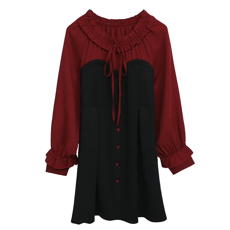 

Large size womens court atmosphere quality, and the new spring dress show thin skirt