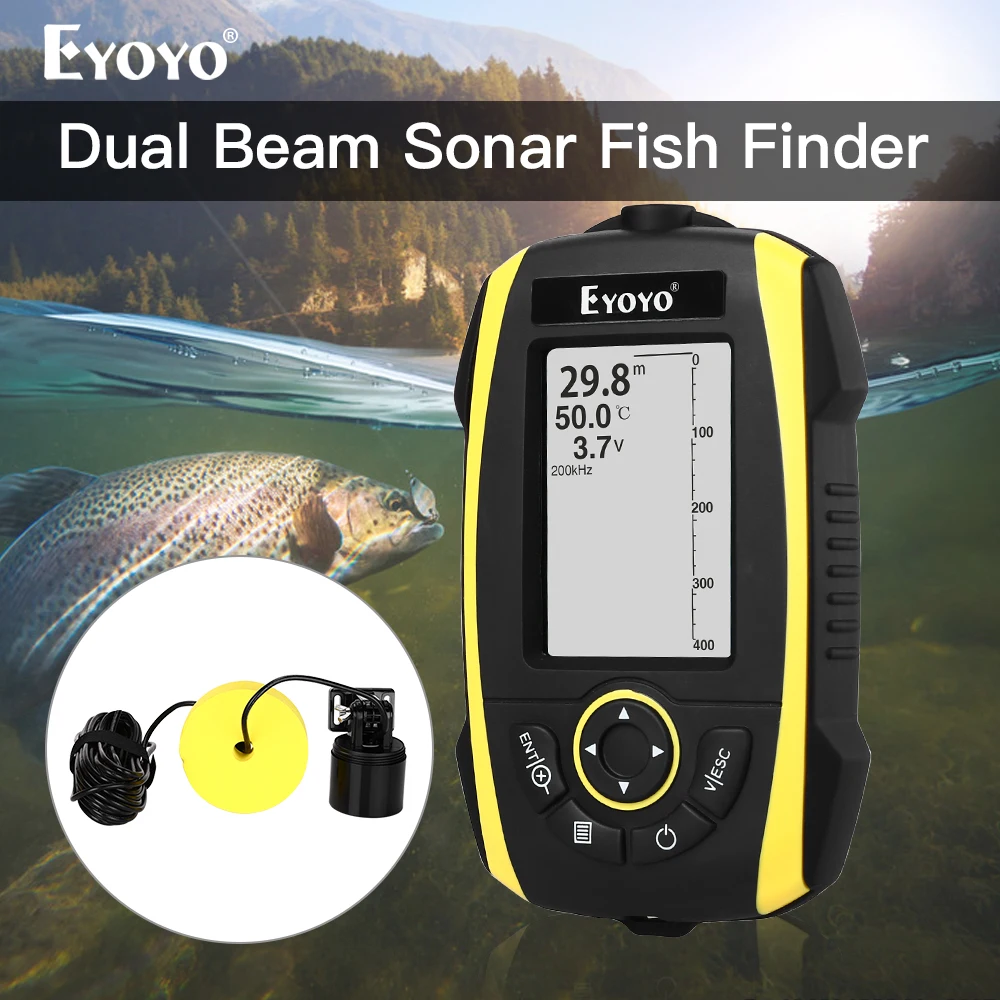 Eyoyo E4 сонар рыболокатор сенсор глубже эхолот Морская рыбалка радар echosonda рыболокатор Sonar wykrywacz ryb sondeur peche