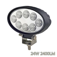 24w 2000lm oval led spot driving light offroad flood work light for suv car truck