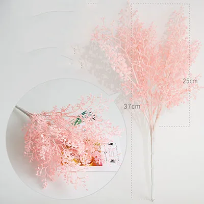 pink B 3 шт./лот искусственный смог цветок Моделирование ветка пластик цветочный шелк разбивание травы DIY Свадебные украшения Холдинг домашний декор - Цвет: pink B