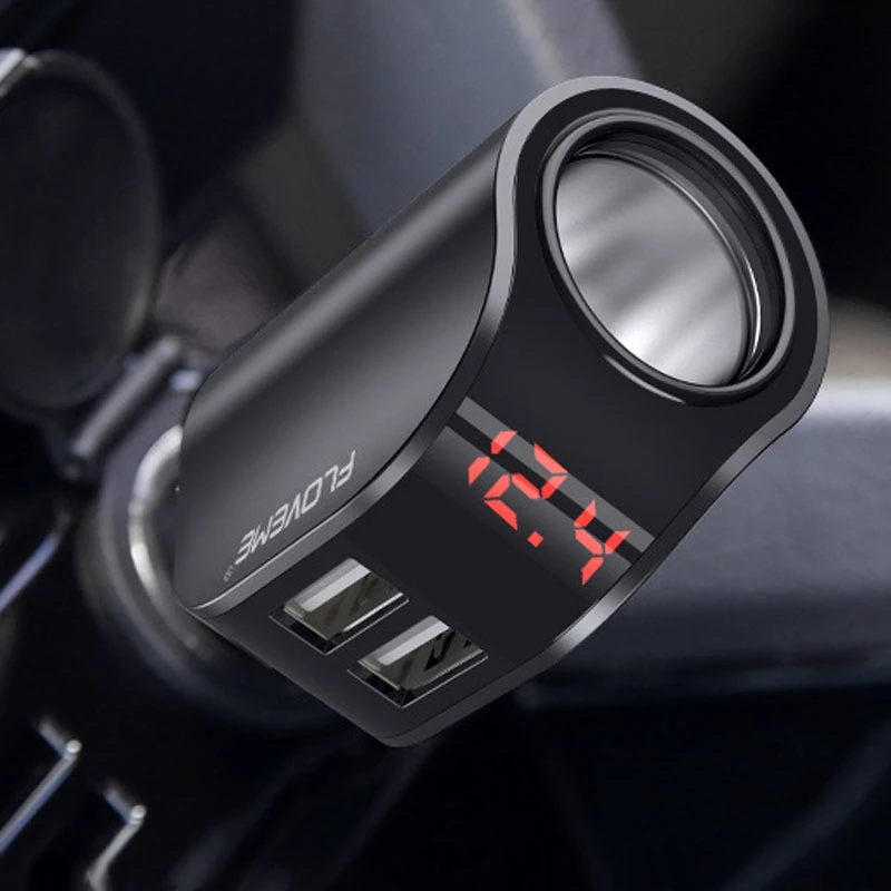 Розетка для автомобильного прикуривателя с разъемом 12 V-24 V 3.1A Dual USB Зарядное устройство Мощность адаптер штепсельной вилки Напряжение ЖК-дисплей Дисплей для телефона MP3 DVR