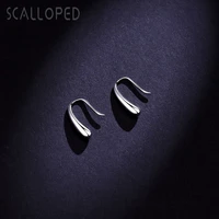 scalloped fashion exquisite small water drop stud earring for women original brand simple metal korean trend jewelry