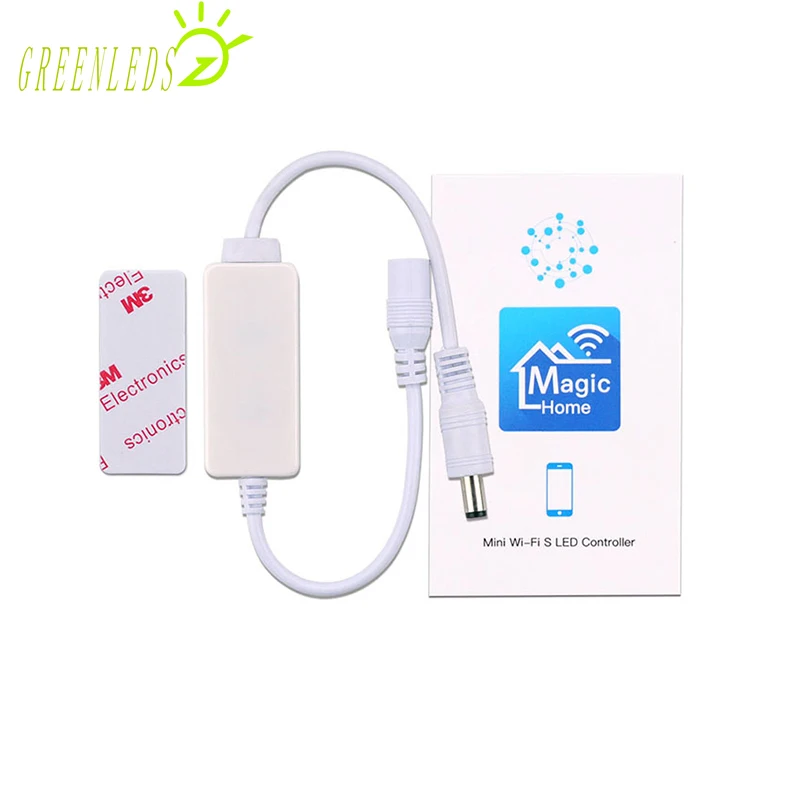 Светодиодный одинарный Цвет мини WI-FI музыкальный контроллер JM-MW-S DC5-28V 6A диммер |