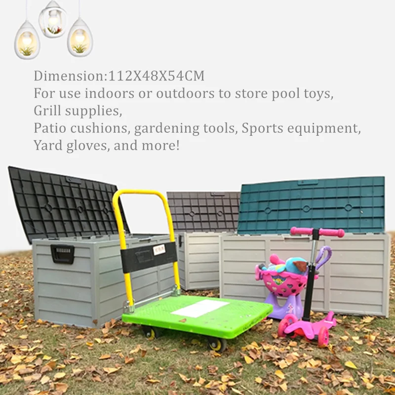 ALWAYSME 112X48X54CM Deck Box Indoor/Outdoor Storage Container And Seat For Patio Cushions and Gardening Tools | Дом и сад