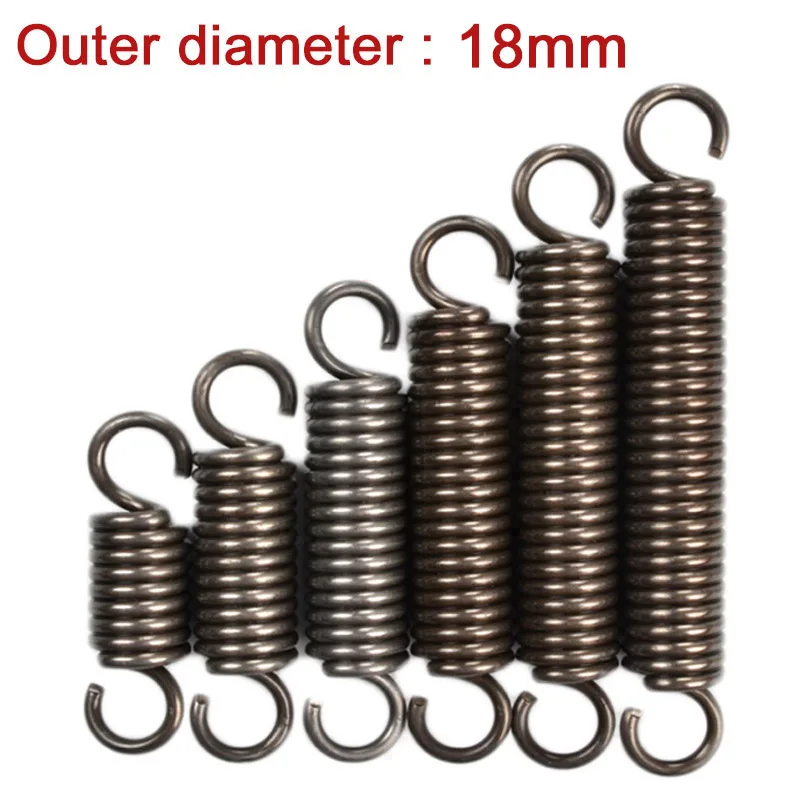 

1Pcs Tension Extension Expansion Spring For DIY Wire Diameter 3.5mm Outer Diameter 18mm Length 60mm-500mm Steel Material Springs