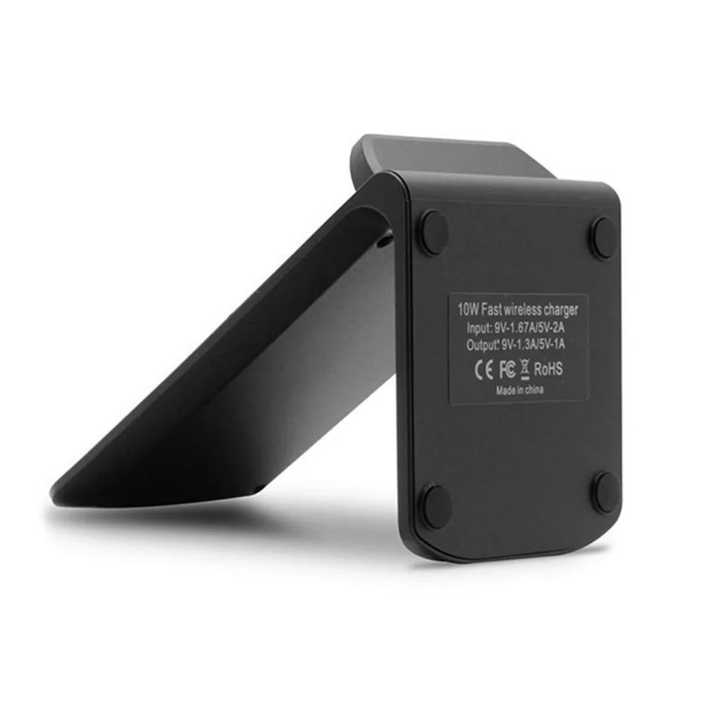 10 Вт портативное вертикальное Беспроводное зарядное устройство с двойной