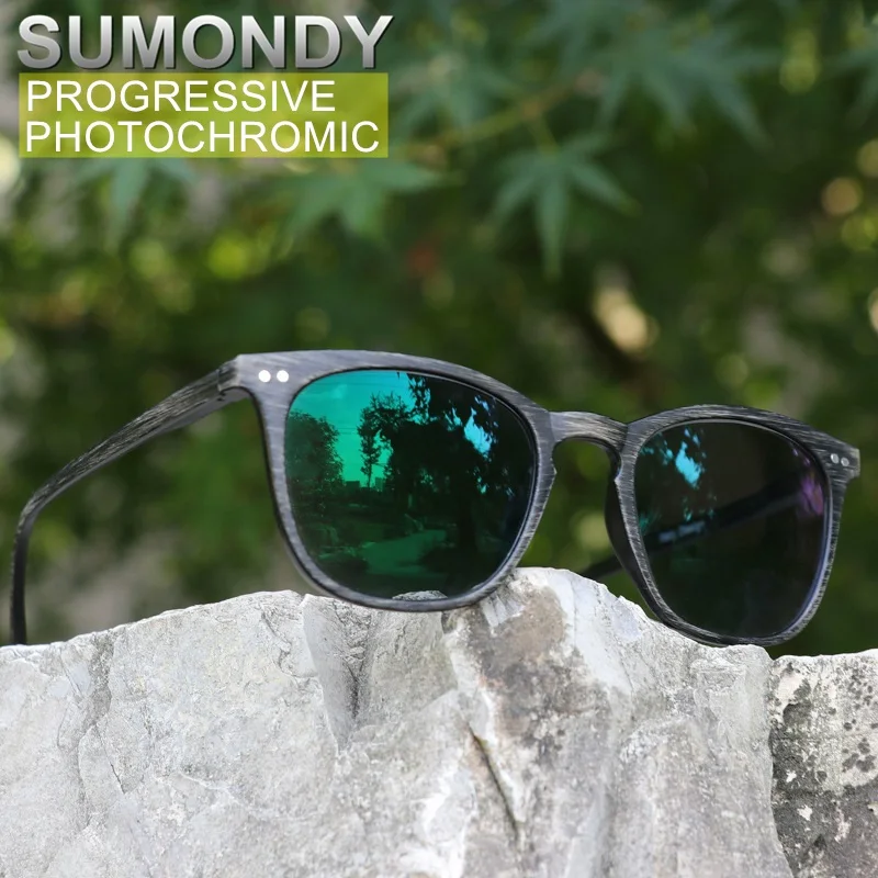 

Фотохромные прогрессивные очки SUMONDY по рецепту для пресбиопических женщин и мужчин, очки для чтения двойного назначения под дерево, UR71