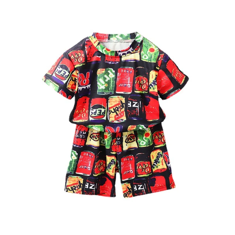 

New Summer Children Fashion Clothing Baby Boys Girls Cartoon Shirt Shorts 2Pcs/sets Kid Infant Clothes Toddler Casual Sportswear